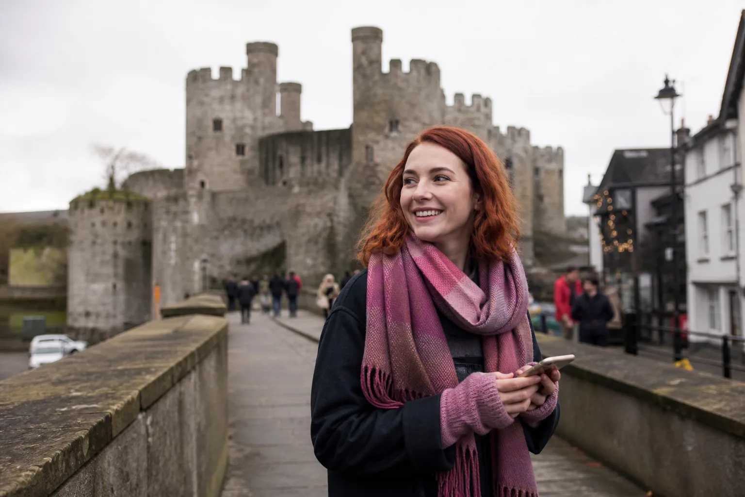 Person creating an online dating profile at home in Clwyd